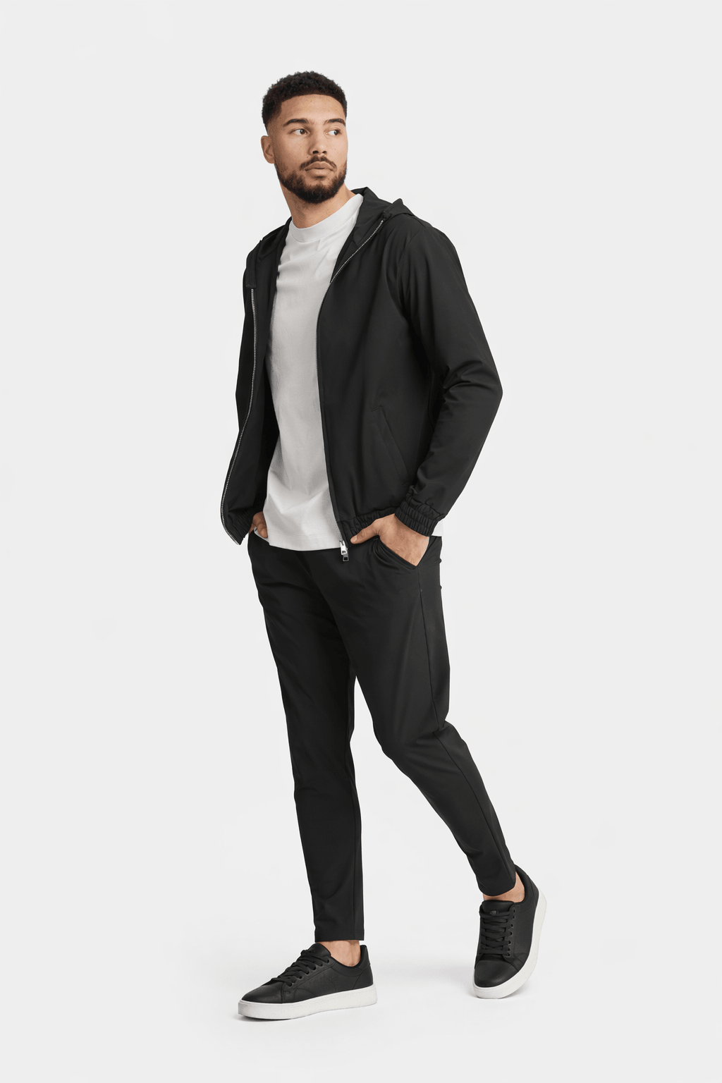 Onyx Black Hooded Tech Vest